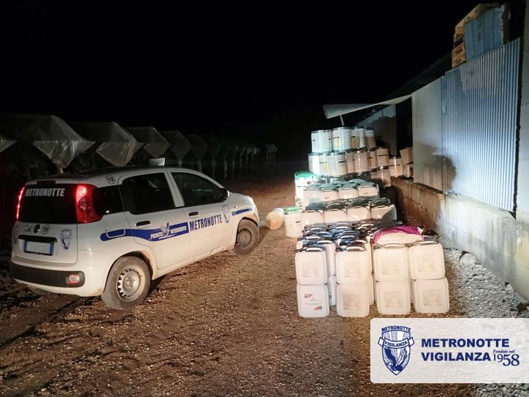 CASTELLANETA (TA) Furto sventato in azienda agricola decisivo il controllo sul territorio e la prontezza operativa