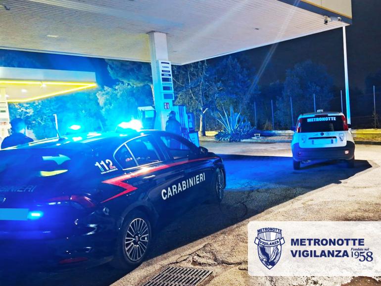 Tentativo di furto sventato a BITONTO (BA) – Intervento notturno Metronotte presso distributore carburanti